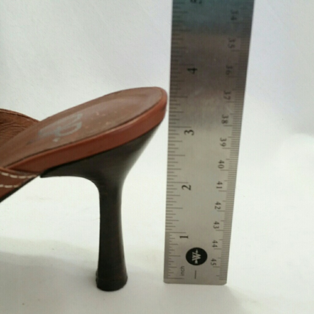 Donald J Pliner Size 7.5M Cognac Brown Mule Heel - Picture 8 of 8
